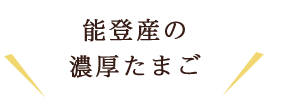 能登産の濃厚たまご